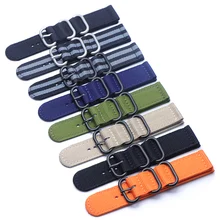 Распродажа! Ремешок NATO, ремешок для часов, нейлоновая черная кольцевая пряжка, мм 18 мм 20 мм 22 мм 24 мм для samsung gear S3 Frontier S2