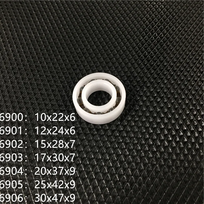 10pcs 6900 6901 6902 6903 6904 6905 6906 Pom Plastic Deep Groove Ball Bearing With Glass Balls 61900
