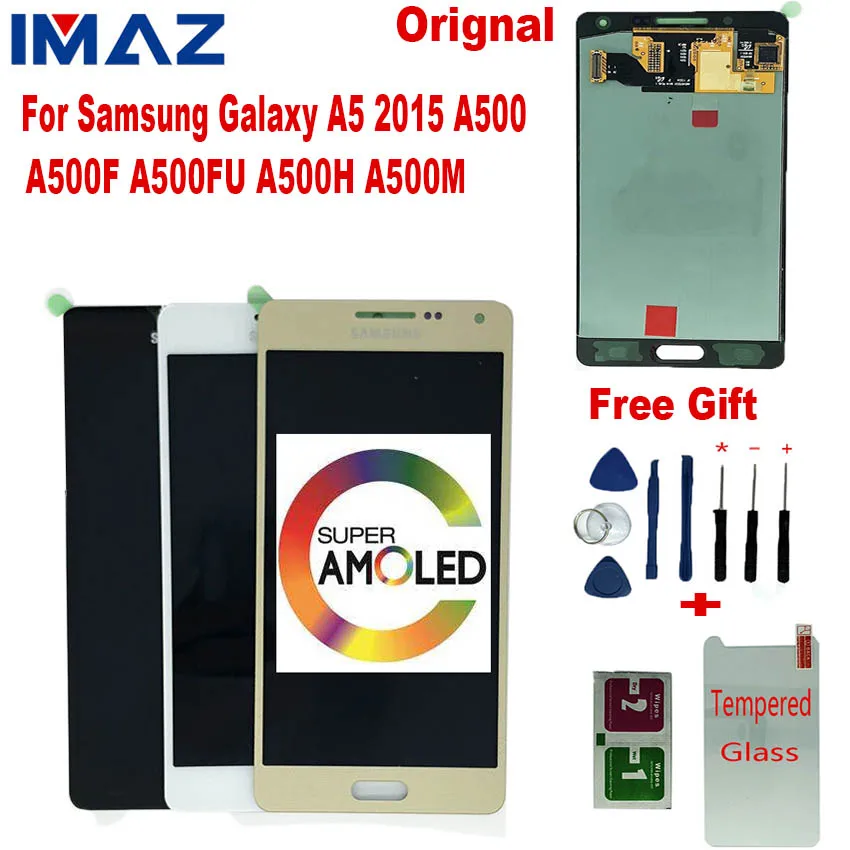 IMAZ AMOLED " ЖК-дисплей для samsung Galaxy A5 A500 A5 A500F A500FU A500H/M ЖК-дисплей кодирующий преобразователь сенсорного экрана в сборе