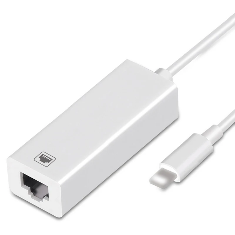 100 Мбит/с адаптер для сетевого кабеля для Lightning к RJ45 Ethernet LAN проводной за рубежом Путешествия Компактный для iPhone/для iPad серии