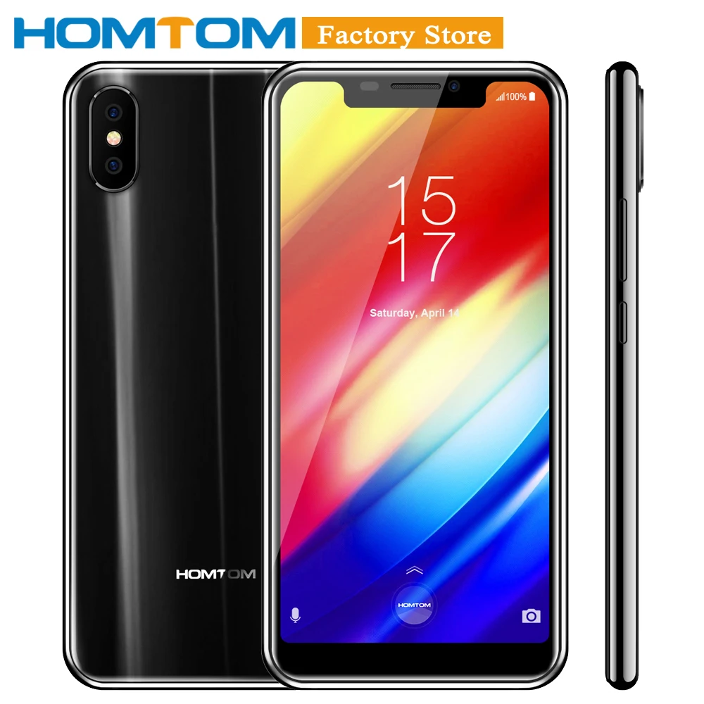 HOMTOM H10 Notch Screen 4GB 64GB мобильный телефон Android 8,1 Face ID 4G 5,8" Octa Core 3500 мАч 16MP сбоку отпечатков пальцев cмартфон