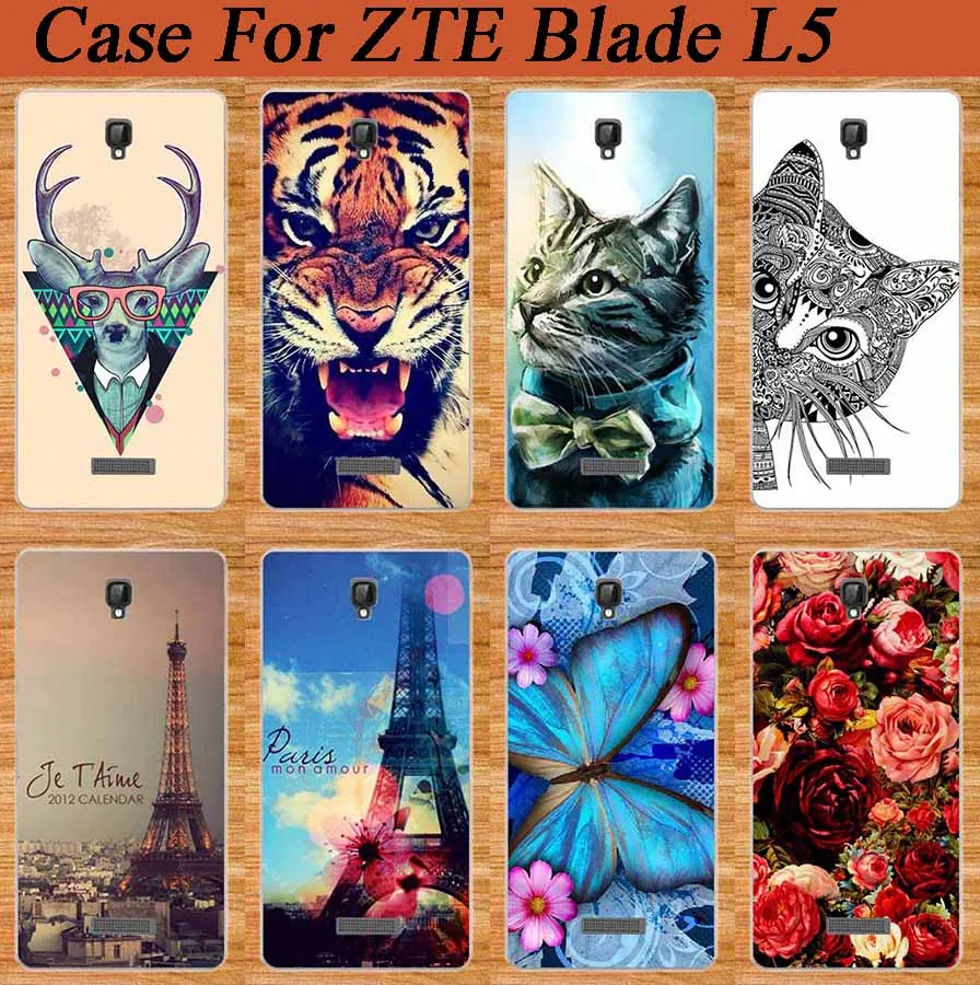 Мягкий ТПУ чехол для телефона с новыми узорами ZTE Blade L5 модный жесткий