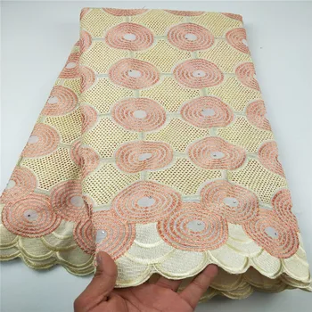 

High Quality Cotton Swiss Voile Lace Fabric In Switzerland Embroidered Dry Swiss Voile Lace Material CHYP3-1