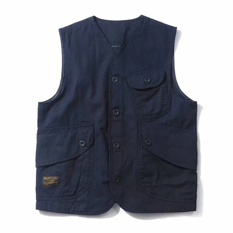 

Mens Vests Male Pockets Waistcoats Single Breasted Autumn Spring Vest Shoulder Jacket Korean unloading Fashion Solid Color Coats