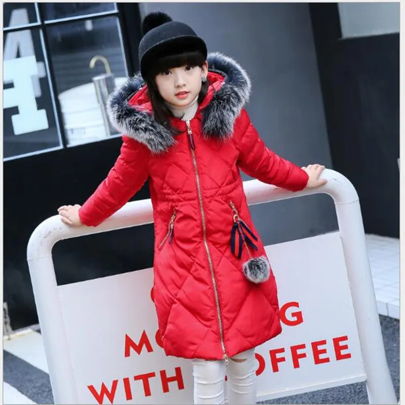 

Down jacket girl Korean version, medium long version thickening girl 2017 winter jacket. AN44