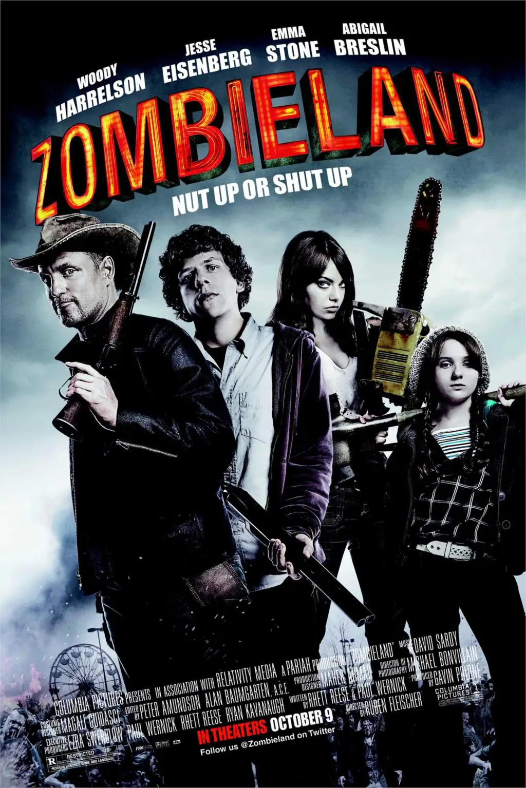 Сделай Сам рамка Zombieland постер классического кинофильма шелковая настенная