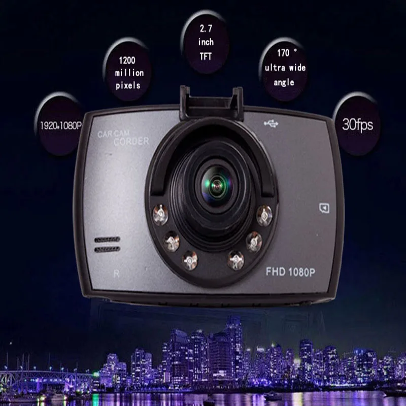 Авто 2 7 &quotFull HD 1080P 140 градусов Dash Cam Автомобильный видеорегистратор Камера