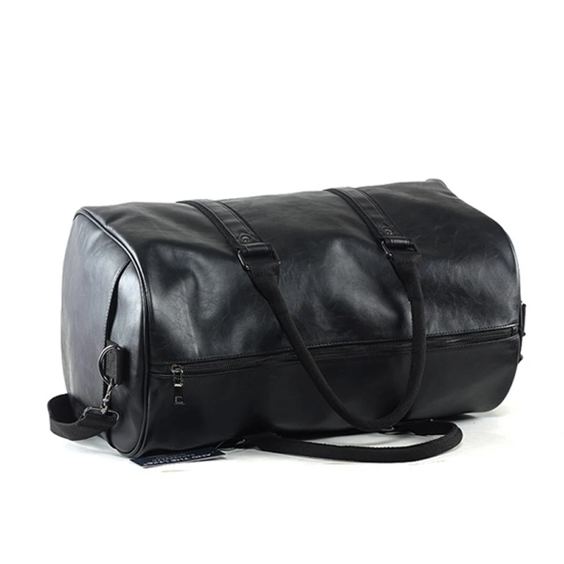 Men's Leather Sports Training Bag Durable Gym Bags for Men Fitness Military Training Handbag Leather Travel Luggage Tote