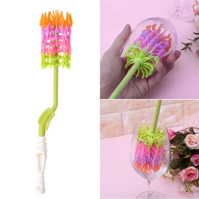 

Rainbow 360 Rotation Silicon Baby Milk Feeding Bottle Brush Nipple Cleaning Tool
