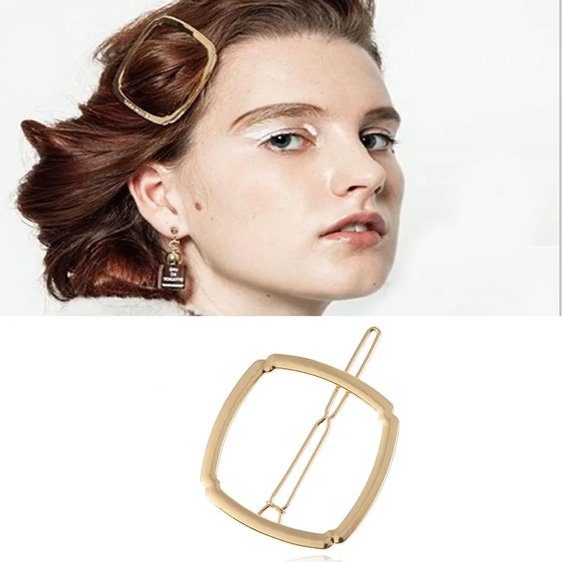 Заколки для волос для Новинки для женщин Простые волосы аксессуары дамы широкополая четырехугольник зажим для волос G0508