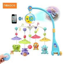 Baby Crib Mobile Rattle Musical Bed Projection Bell Baby Bluetooth Toy