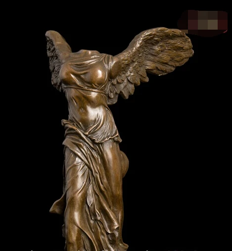 

shitou 003174 Art Sculpture Bronze Copper Marble Winged Victory of Samothrace Statue Figurine discount 30% (C0324)