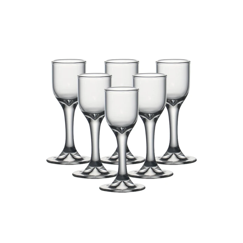 Drinking Glasses Set of 6pcs 0.3oz/0.5oz Handmade Blown Lead-Free Chinese BAIJIU Mini Shot Glasses for Bar Spirits White Liquor Drinks 10ml/15ml