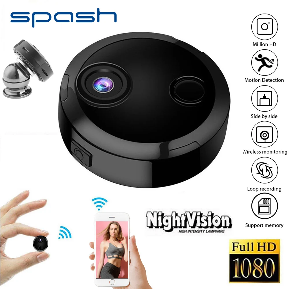 Spash Q15 мини видеокамера ночное видение Micro Камера Wi Fi HD 1080 P малый Cam охранных видео