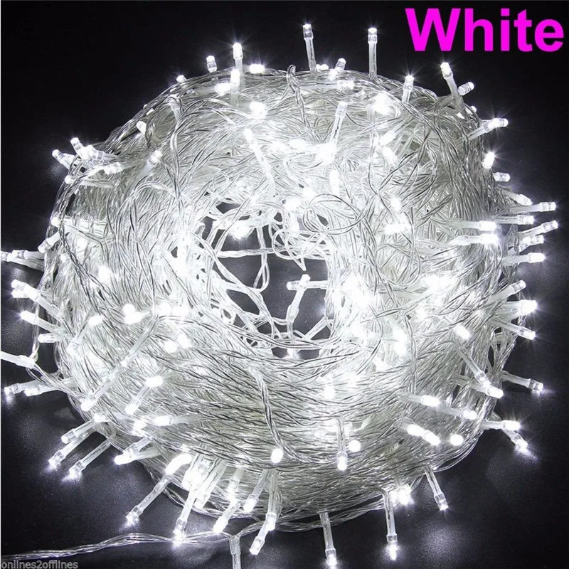 ECLH Christmas Lights 10M 20M 30M 50M 100M Led String 8 Function Christmas Lights 8 Colors For Wedding Party Holiday Lights ECLH Christmas Lights 10M 20M 30M 50M 100M Led String 8 Function Christmas Lights 8 Colors For Wedding Party Holiday Lights