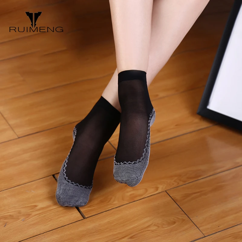RaptCraft ladies soft Good air permeability Short Silk Stockings Good elasticity Invisible Short
