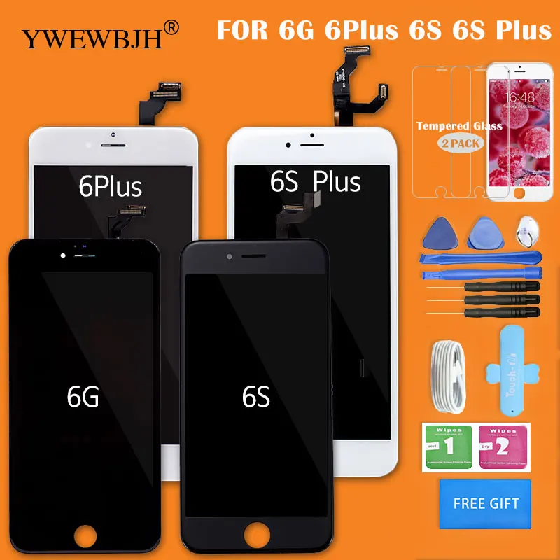 YWEWBJH 1 шт. 100% новый ЖК дисплей AAA для iPhone 6 6S Plus с 3D сенсорным экраном в сборе без