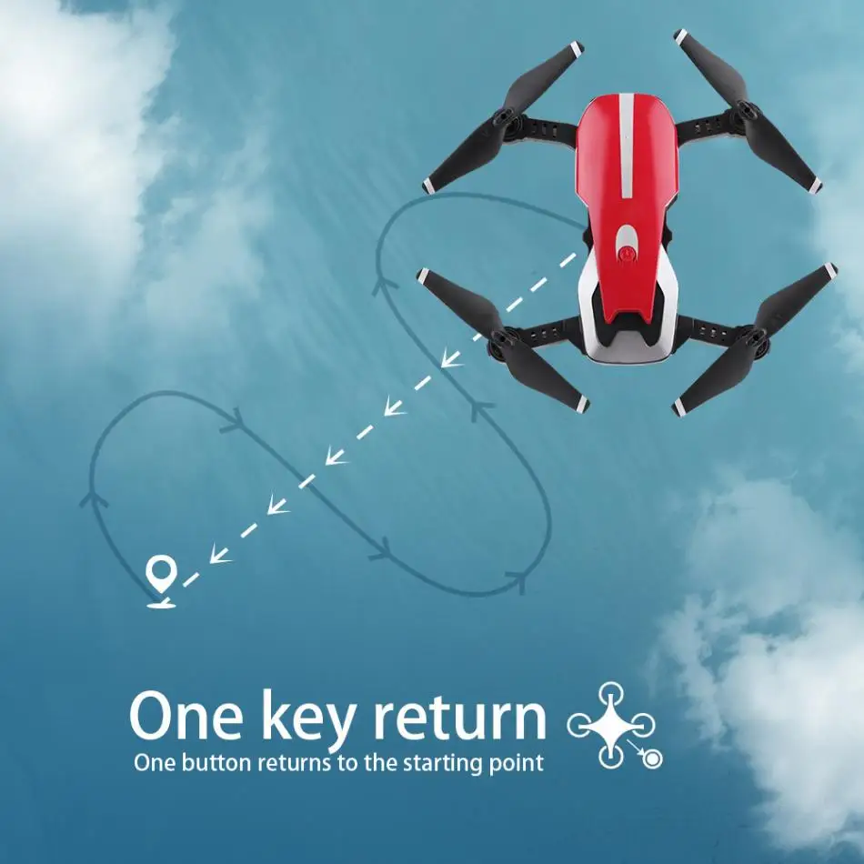Складной селфи Мини RC Дрон Вертолет FPV Квадрокоптер 2.0MP широкоугольная Wifi камера один ключ возврат Безголовый режим RC Квадрокоптер