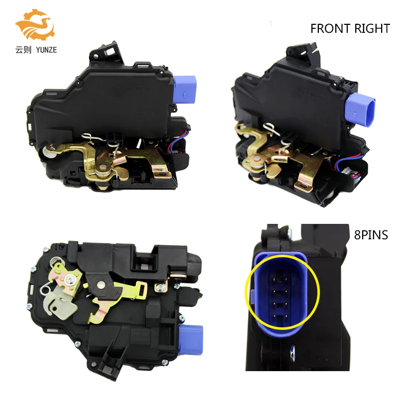 

3B1837016BC FRONT RIGHT PASSENGER SIDE DOOR LOCK ACTUATOR FOR VW POLO 9N VW T5 TRANSPORTER SKODA FABIA SEAT IBIZA
