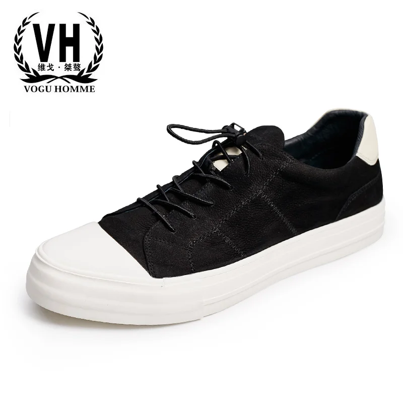 

The elastic band round leather men fall casual shoes comfortable breathable soft bottom shoes tide