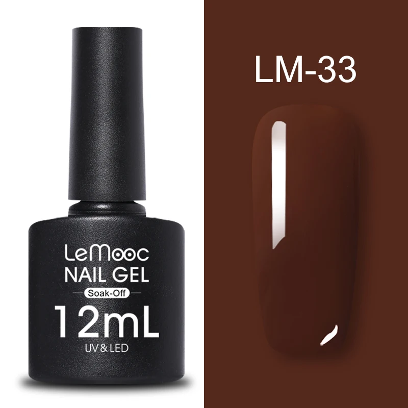 LEMOOC Гель-лак 12 мл Miss Cherry гель Блестки для ногтей искусство Acrygel личная гигиена тонкий стойкий лак - Цвет: LM-33