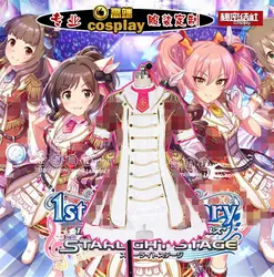 Новая одежда Горячая Аниме IDOLM @ STER Золушка для девочек красное платье в клетку женский костюм косплей C