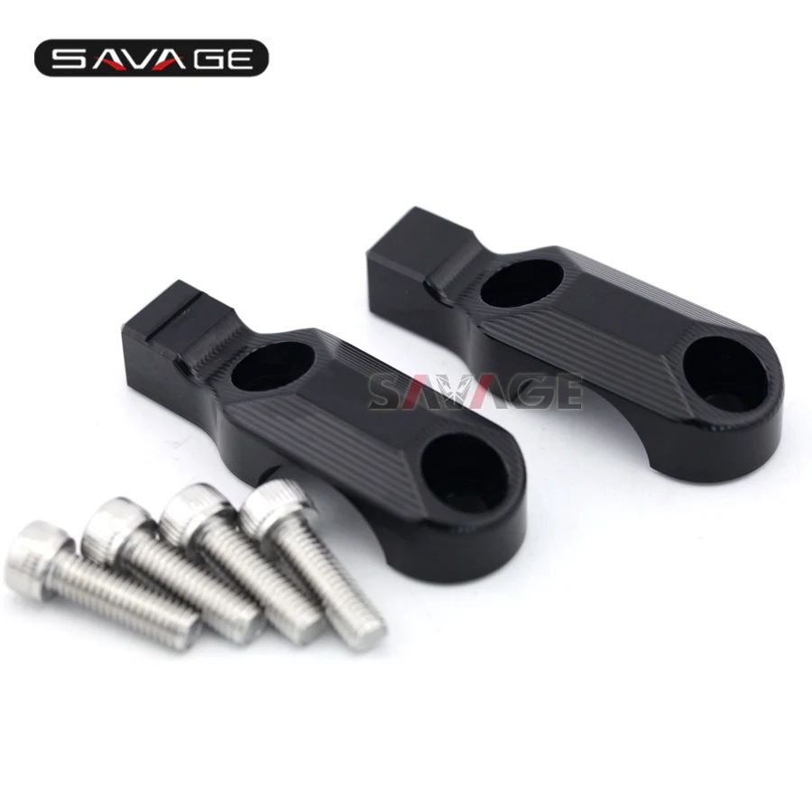

For DUCATI MONSTER 659/696/796/1100/S/EVO Motorcycle CNC Aluminum Handlebar Bar Clamp Cover with Mirror Adapter Black