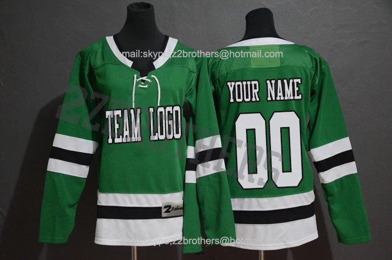 

Wholesale Factory OEM Custom Ice Hockey Jersey Design DIY Your Own College Team Sewn Sweater Logo Men Women Youth Dallas Green