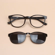 Vazrobe Tungsten Carbon Steel Magnetic Clip on Sunglasses Polarized Men Women Coating Mirror Myopia Sun Glasses with Frame