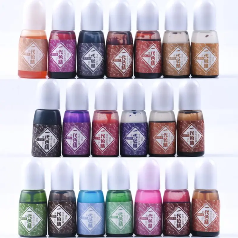 

UV Resin Pigment DIY Epoxy Resin Crafts 20 Colors High Concentration Colorant Jewelry Making Ink Painting Effect Findings Transp