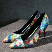 2016 New High heeled Pumps font b Women b font Shoes High Heels Red Gray Blue