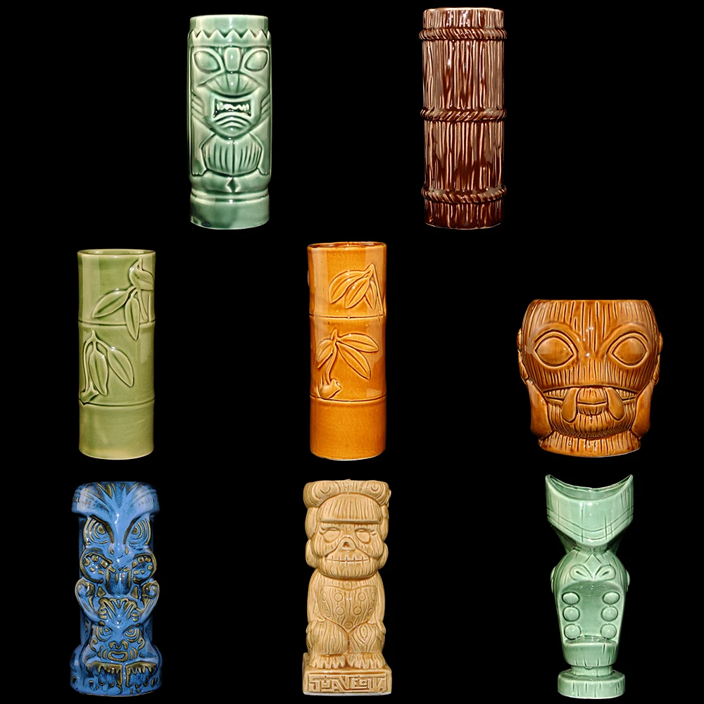 Гавайские кружки Tiki 1 шт. Коктейльная чашка пивные винные керамические отлично