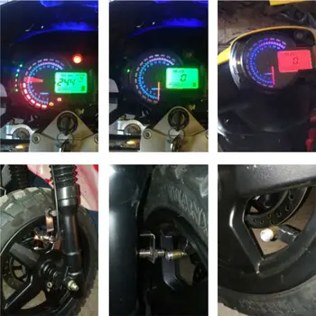 

Motorcycle Digital Light LCD Speedometer Odometer Tachometer W/ Speed Sensor 7 color display oil level meter Modern Universal