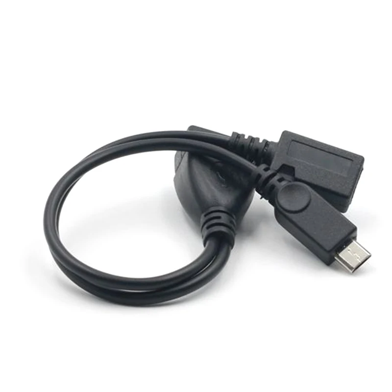 

100pcs 2 In 1 OTG Micro USB Host Power Y Splitter usb Adapter to micro 5 Pin Male Female Cable for Samsung android charger