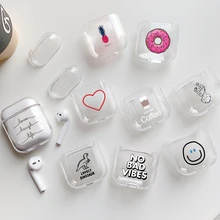 Чехол для airpods, милый чехол для наушников, чехол для AirPods, Мультяшные беспроводные наушники, аксессуары для Apple Airpods, мягкий чехол, сумка