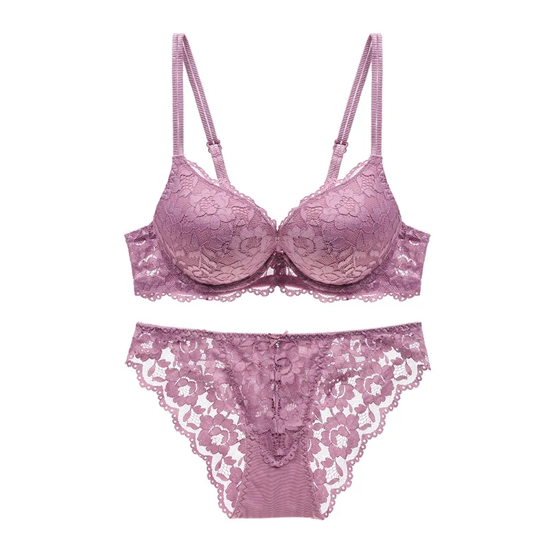 Женский комплект кружевного нижнего белья с чашкой пуш ап|bra set|women bra setbra and panty |