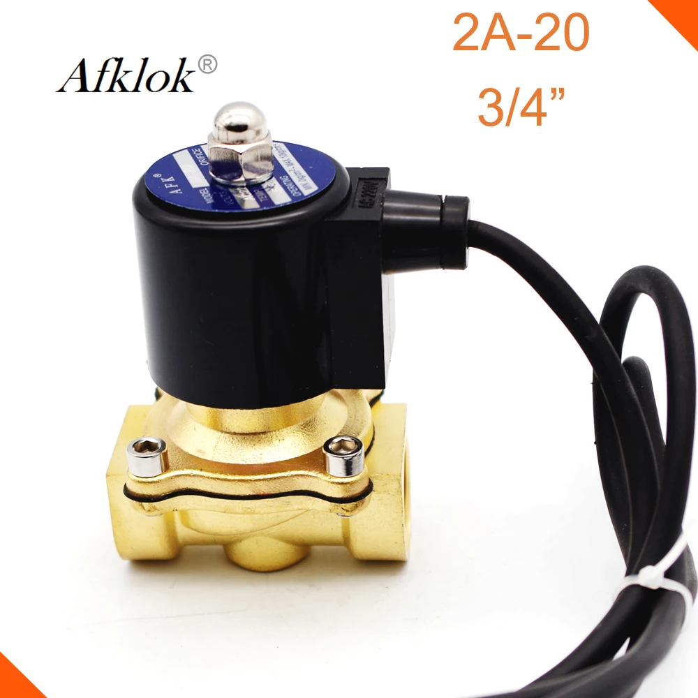 

Brass normally closed 24v dc 3/4 inch electric waterproof solenoid control valve 220v