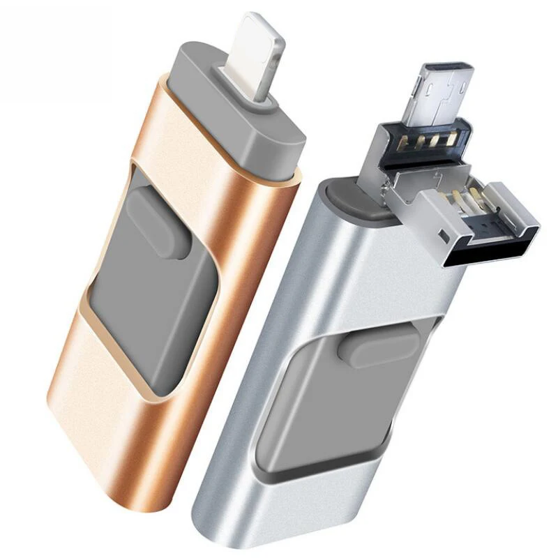 3в1 256 ГБ 128 Гб 64 ГБ 32 ГБ 16 ГБ 8 ГБ USB OTG iFlash Drive HD USB флеш-накопители для iPhone для iPad для iPod и iOS Android Phone