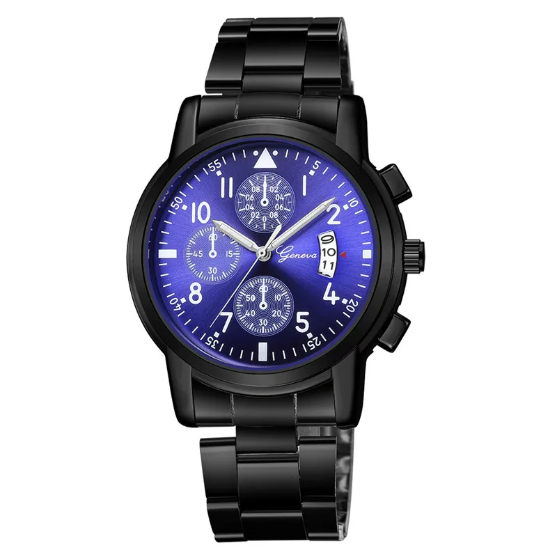 Роскошные модные часы Мужские Модные Военные часы из нержавеющей стали спортивные Кварцевые аналоговые наручные часы дропшиппинг# YY - Цвет: H