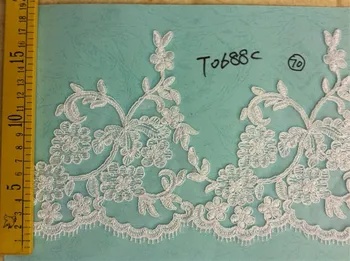 

High quality African clothing materials textiles lace tape fabric embroidery lace trim wedding decoration lace collar