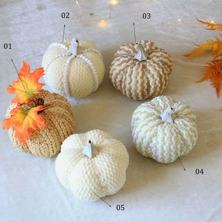 Handmade Party Wedding Decoration Artical Flowers Pumpkin Home Decor Autumn Wedding Fall Decors Harvest Pumpkins Thanksgiving