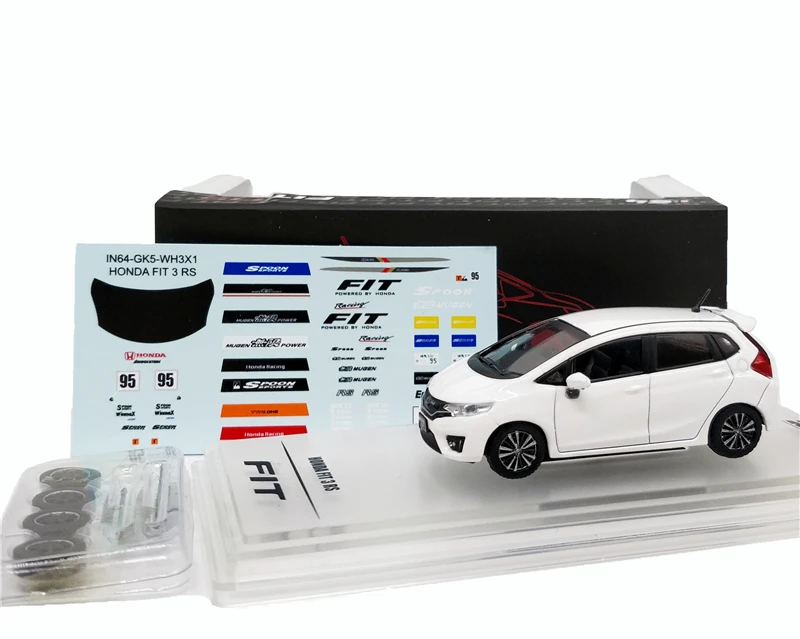 

1:64 INNO64 Honda Fit 3 RS White Diecast Model Car