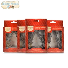 12 шт./компл. четыре формы Нержавеющая сталь Рождественский сценарий набор резаков для печенья Форма для выпечки Fondant(сахарная) резак инструмент для выпечки