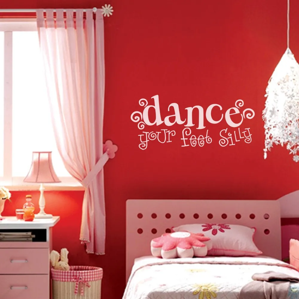 Aliexpress.com : Buy Dance Your Feet Silly Girls Bedroom Dance Room Studio Vinyl Wall Sticker ...