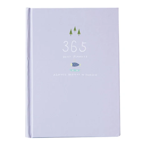 

365 days personal diary planner hardcover notebook diary office weekly schedule cute stationery (Light Purple)