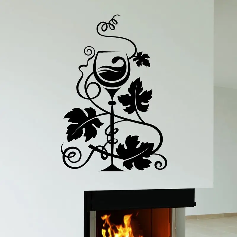 DCTAL Restaurant Wine Sticker Wine Decal Poster Vinyl Art Wall Decals Pegatina Quadro Parede Decor Mural Sticker