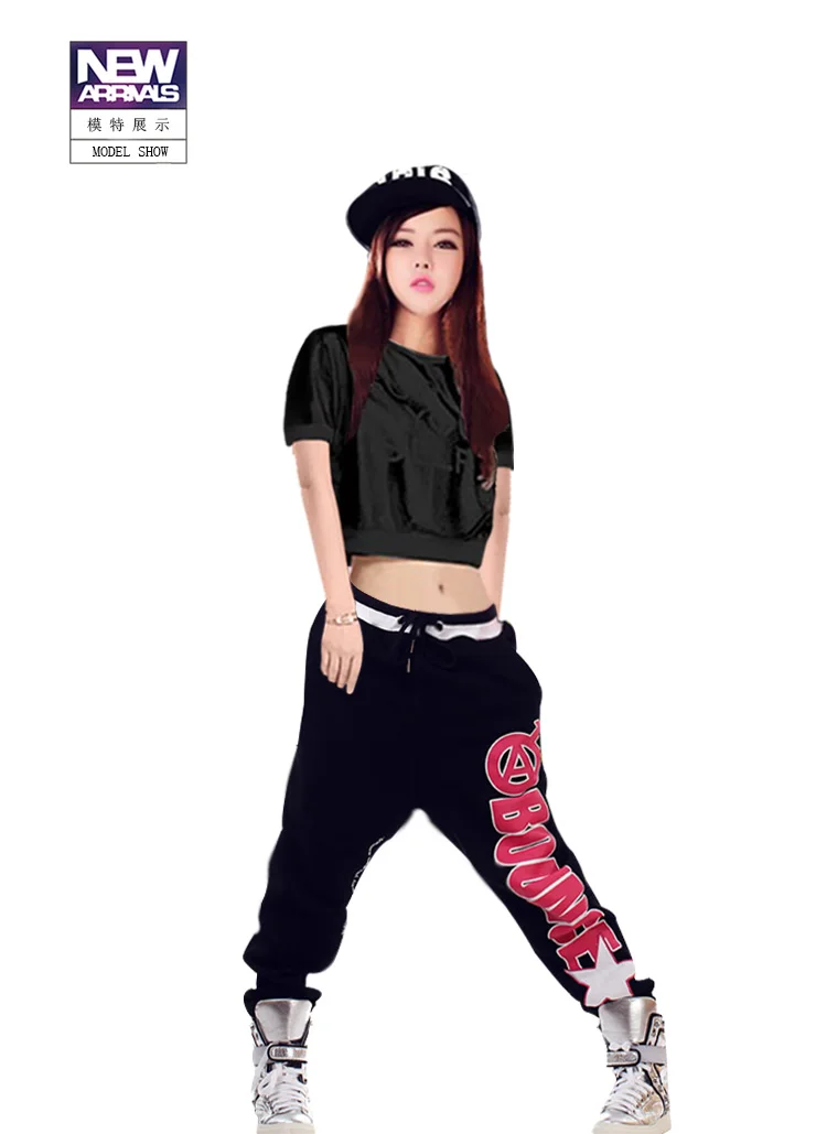 Jazz Dance Suit Ds Fashion Hip-hop Clothing Women Loose Suit Hip-hop Hip-hop Students Performing Practice Dance Clothes