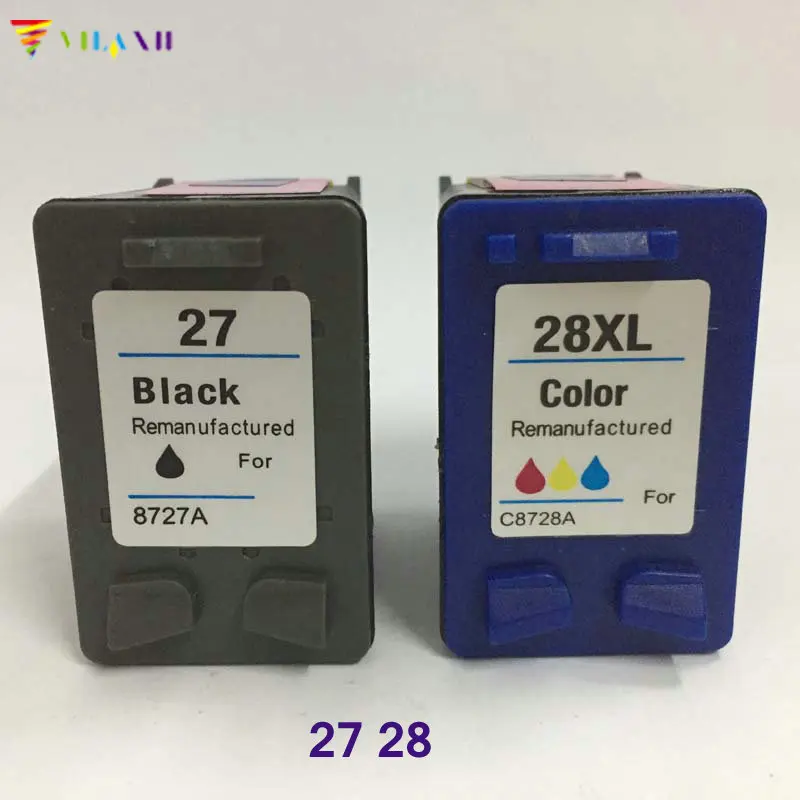 

2 PK H 27/28 Ink Cartridge for HP 27 28 Deskjet 450 450CI 450CBI 450WBT 5000 5100 5145 5150 5151 5550