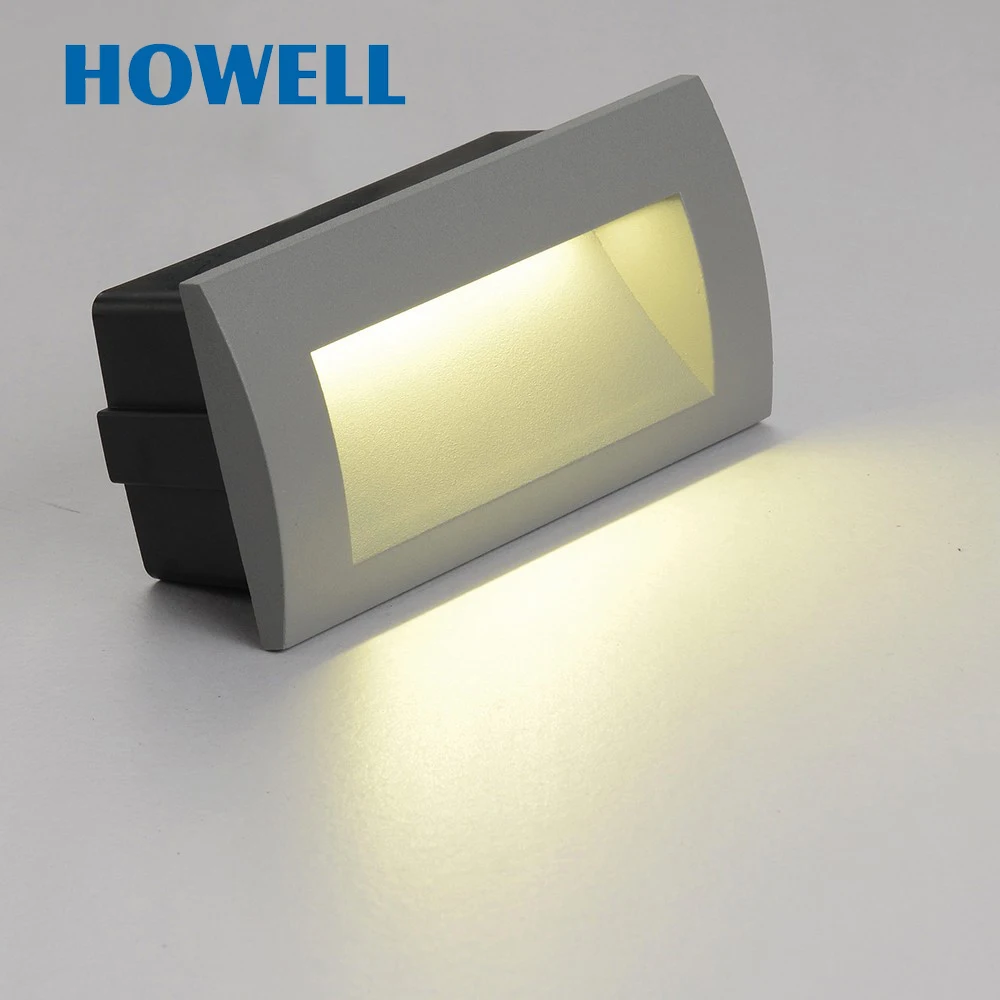 

G06602 Howell 3W IP65 Frosting soft light SMD LED Wall Lighting Stairs Rank Step Lamp Outdoor Walkway Waterproof Recessed Lights