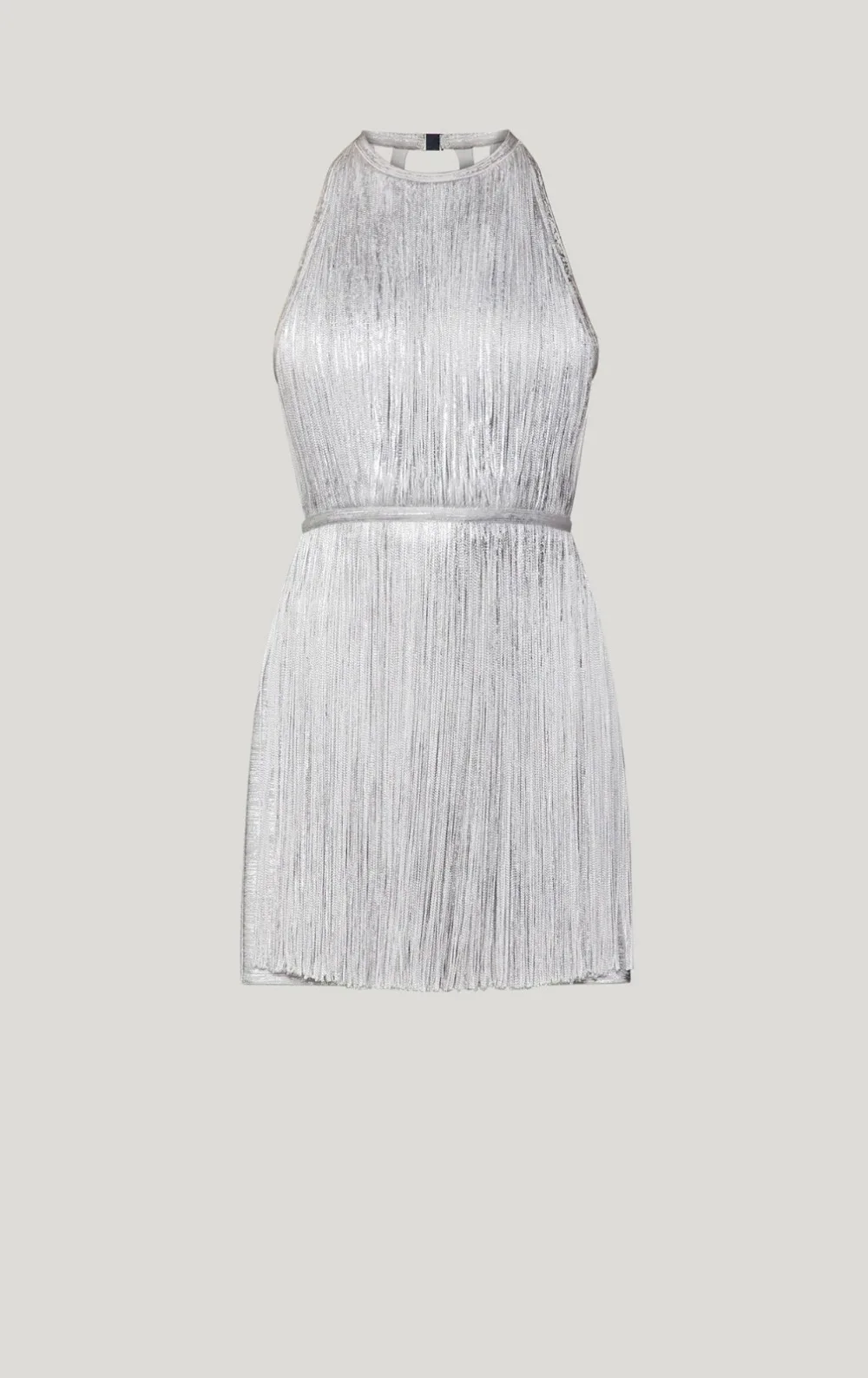 Женское облегающее платье с кисточками новое летнее vestidos сексуальное вечернее платье знаменитостей серебряное мини-платье с бретельками и бахромой Клубное платье